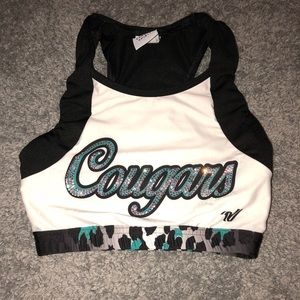 White Cougars sports bra